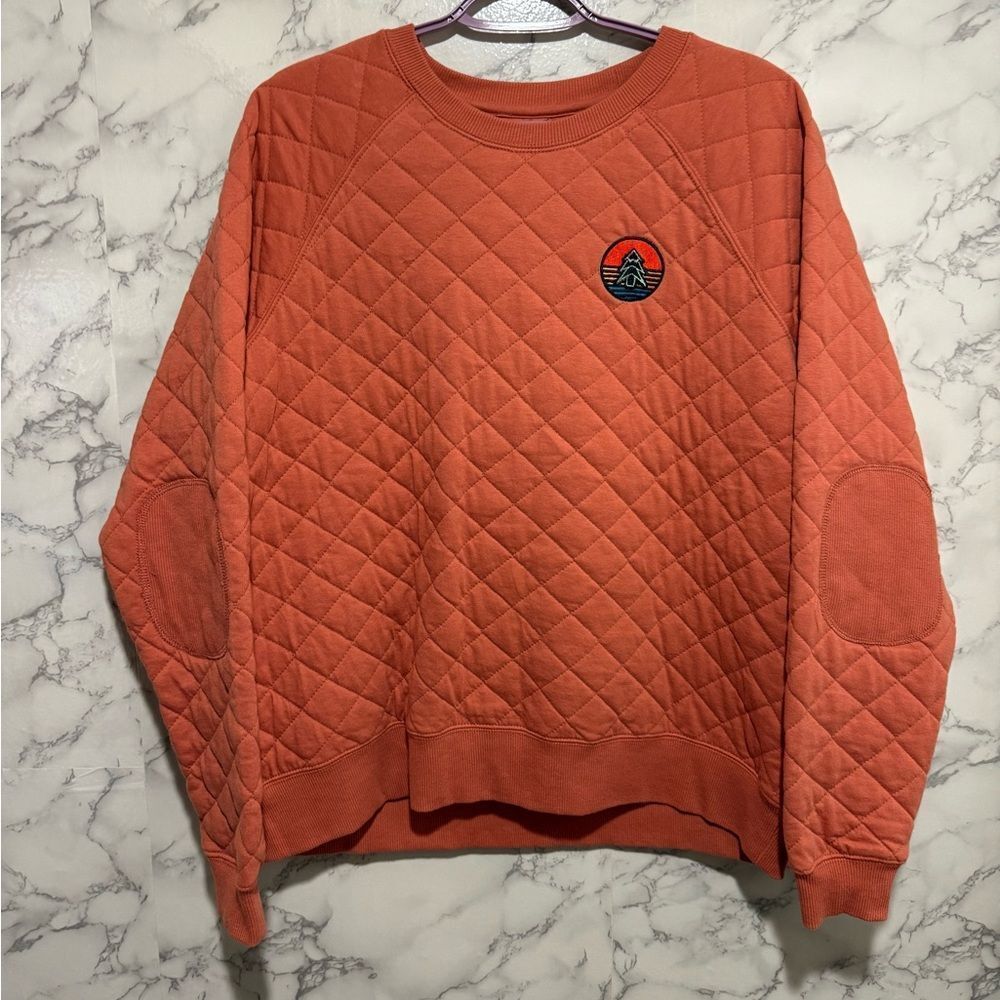 NEW Northwear Women’s Quilted Coral Crewneck Sweater Size L